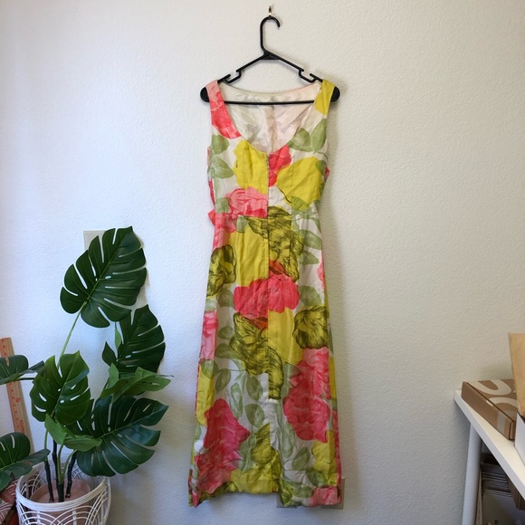 Vintage floral semi formal maxi dress - Picture 8 of 10